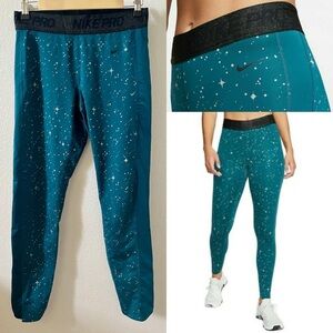 NIKE PRO | Blue Starry Night Leggings L